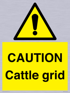 CAUTION Cattle grid